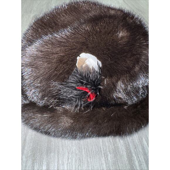 Mr Leonard Mink Fur Hat With Feather Brown main image 4
